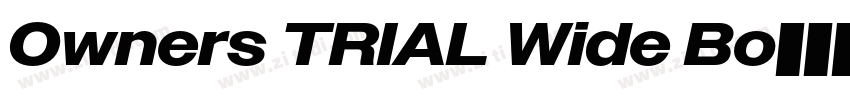 Owners TRIAL Wide Bo字体转换